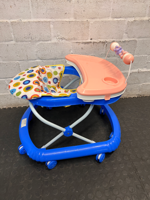 Coloured Plastic Baby Walker with Activity Tray — Good Working Order