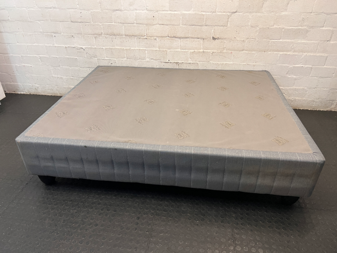 Sealy Grey Padded Queen Bed Base — Great Condition Bed Base