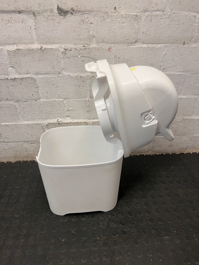 White Rotating Plastic Nappy Bin — Clean and Tested