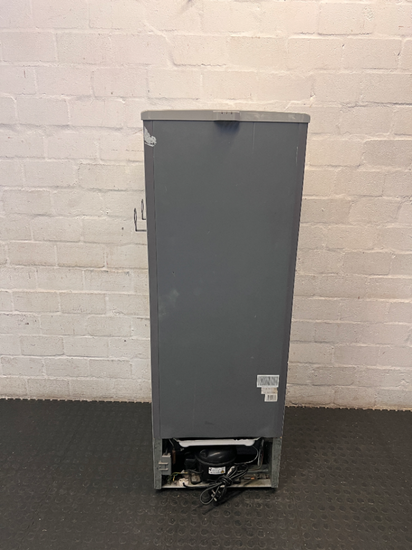 Hisense Silver Bottom-Mount Fridge-Freezer — Working Well, Fair Exterior Condition