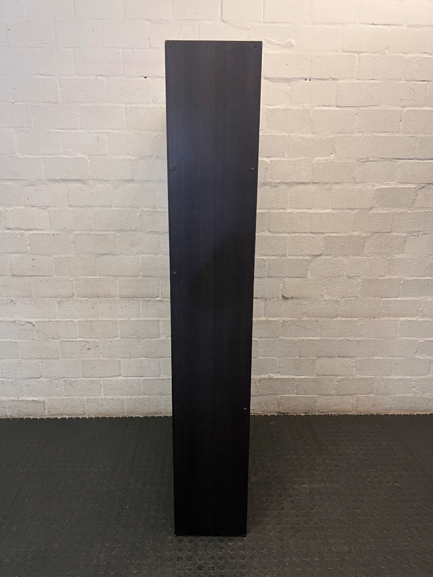 Dark Wood Geometric Open Bookshelf — Good Working Order