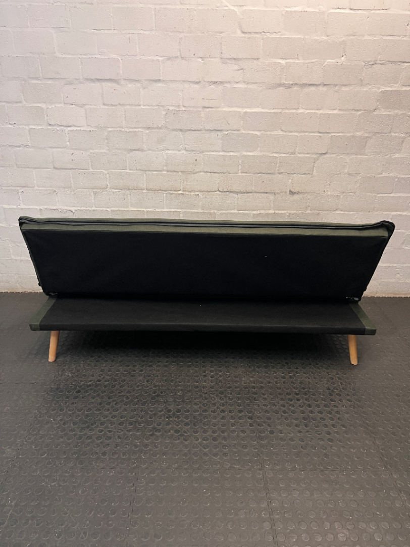 Mr Price Home Dark Green Fabric Sleeper Couch — Very Good Condition