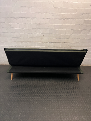 Mr Price Home Dark Green Fabric Sleeper Couch — Very Good Condition