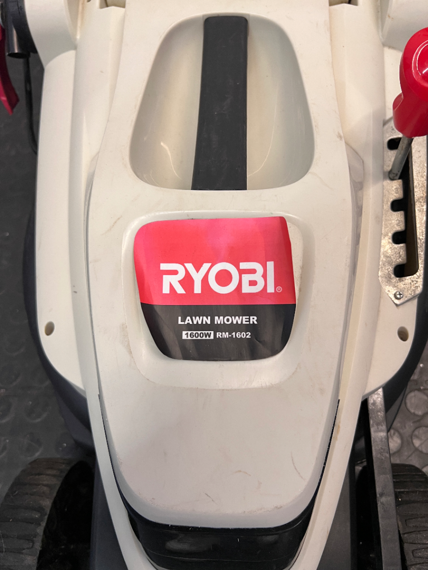 Ryobi Electric Lawn Mower with Grass Catcher — Good Working Order; Fair Used Condition