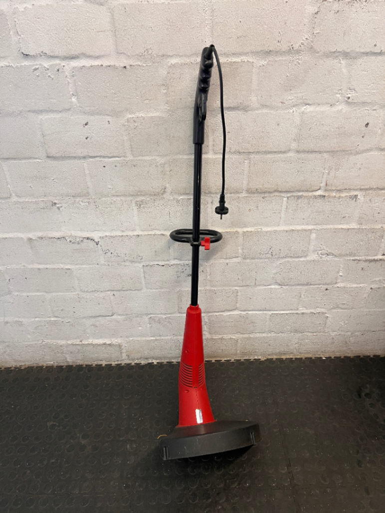 Electric Lawn Trimmer with Red and Black Finish