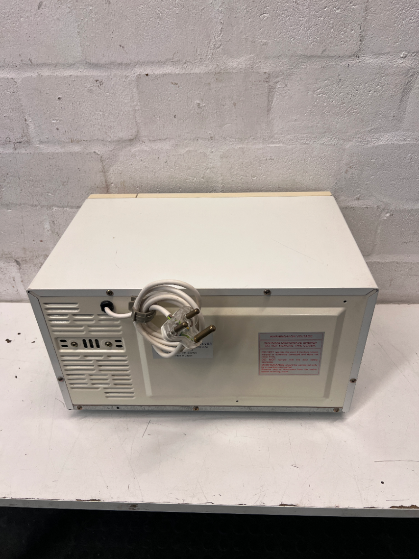 White Morphy Richards Countertop Microwave — Used; Fair Condition