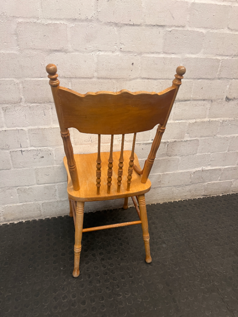 Carved Wooden Spindle Back Dining Chair