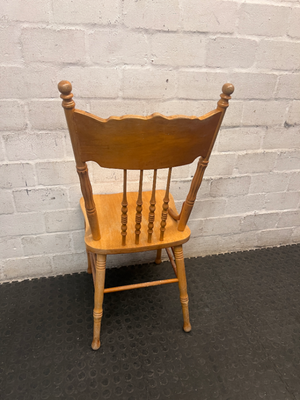 Carved Wooden Spindle Back Dining Chair