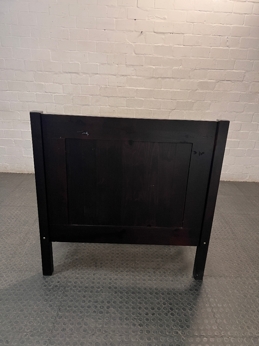 Black Wooden Single Bed Frame — Good Condition with Included Mattress