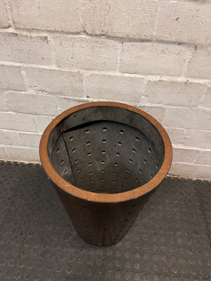 Studded Tapered Metal Planter Pot