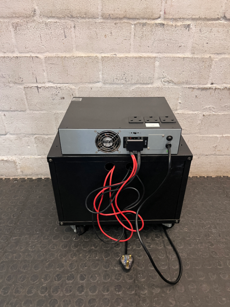 Mecer Inverter with Mobile Battery Cabinet — Good Working Order