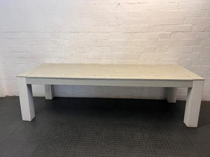 Coricraft White Wooden Dining Table — Good Used Condition