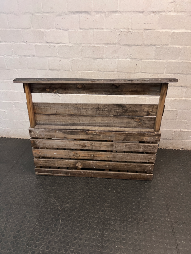 Rustic Grey Wooden Kids Mud Kitchen — Old and Weathered Condition