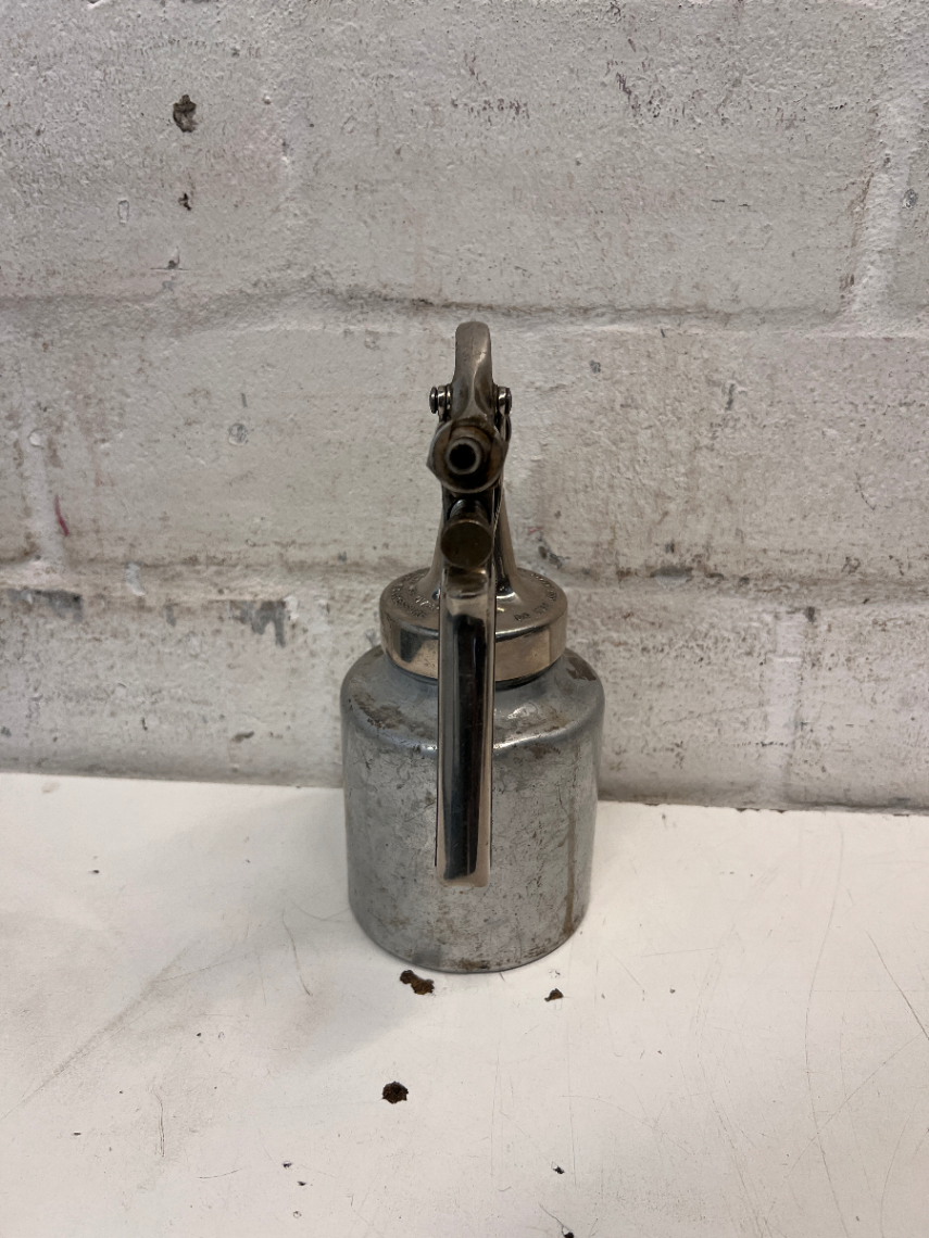 DeVilbiss Metal Pneumatic Spray Gun with Canister — Well Used Condition