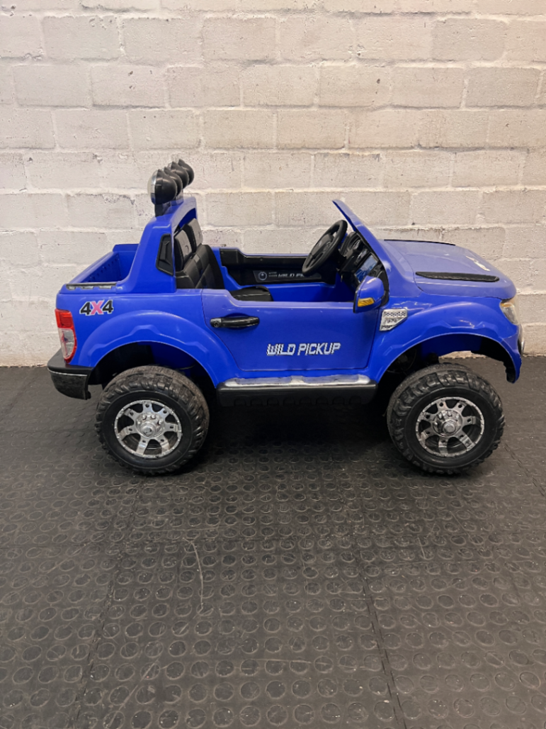 Blue Wild Pickup Kids 4x4 Ride-On Toy