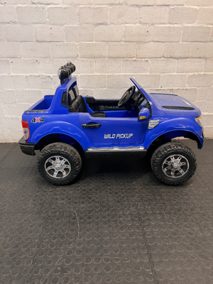Blue Wild Pickup Kids 4x4 Ride-On Toy