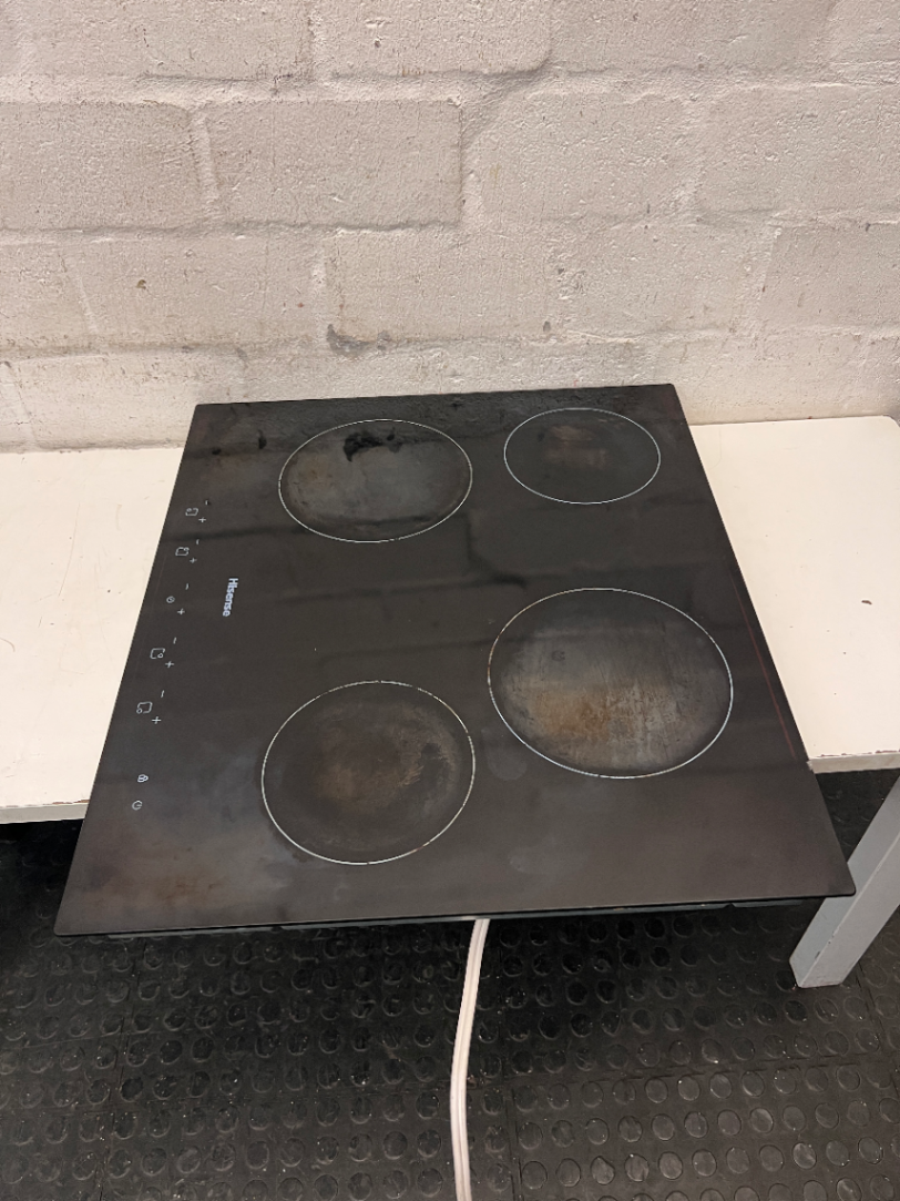Hisense 4-Plate Touch Control Ceramic Hob — Good Working Order with Surface Grime