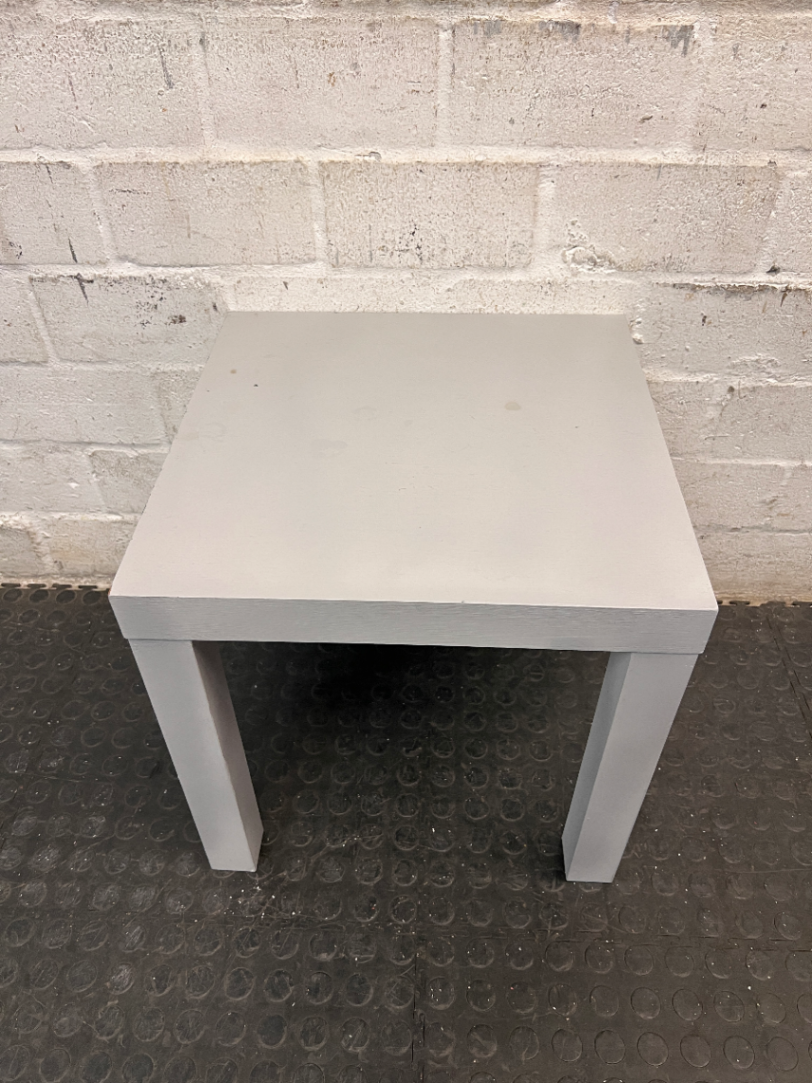 Grey Minimalist Square Side Table