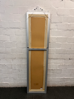Ornate Silver Full Length Standing Mirror — Good Condition