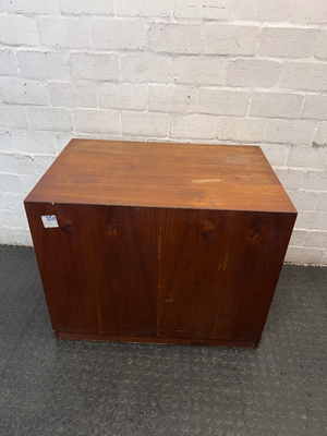Recessed Panel Wooden Double Door Cabinet — Fair Used Condition