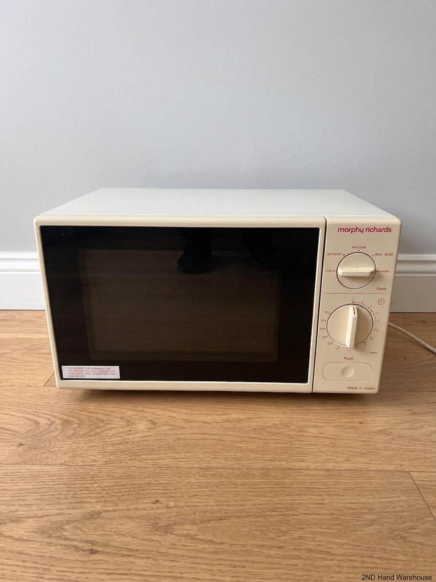 White Morphy Richards Countertop Microwave — Used; Fair Condition