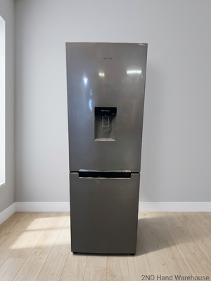 Samsung Silver Fridge Freezer with Water Dispenser — Good Working Order; Used Fair Condition