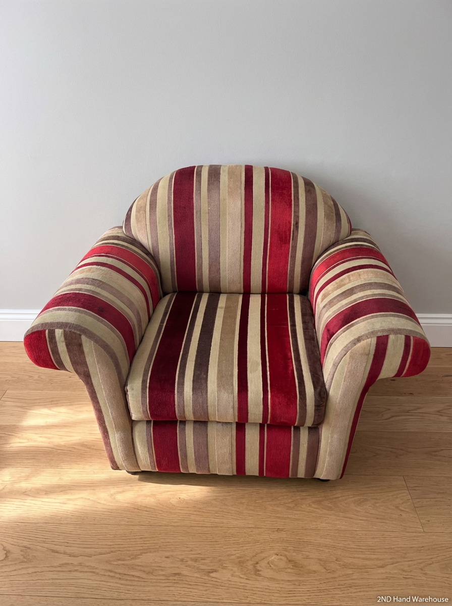 Stripped 1-Seater Armchair - Fair Condition with Surface Marks