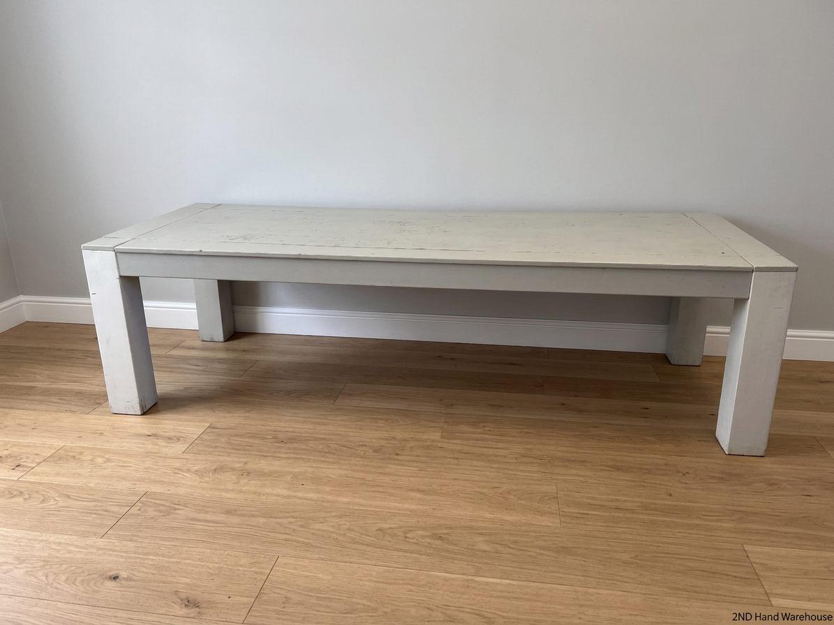 Coricraft White Wooden Dining Table — Good Used Condition