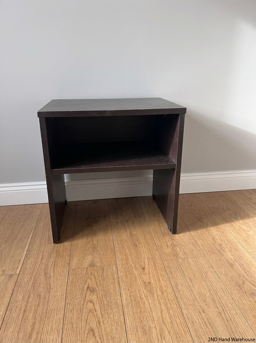 Dark Brown Minimalist Open Shelf Side Table — Well Used Fair C - 2ndhandwarehouse.com