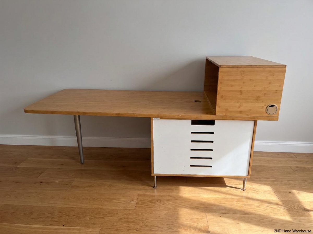 Single Door Under-Desk Cabinet - Visible Scuffs and Marks - 2ndhandwarehouse.com