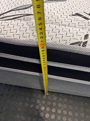 "Bed of Dreams" Double Bed, Mattress & Base Set - Grey & White - 2ndhandwarehouse.com