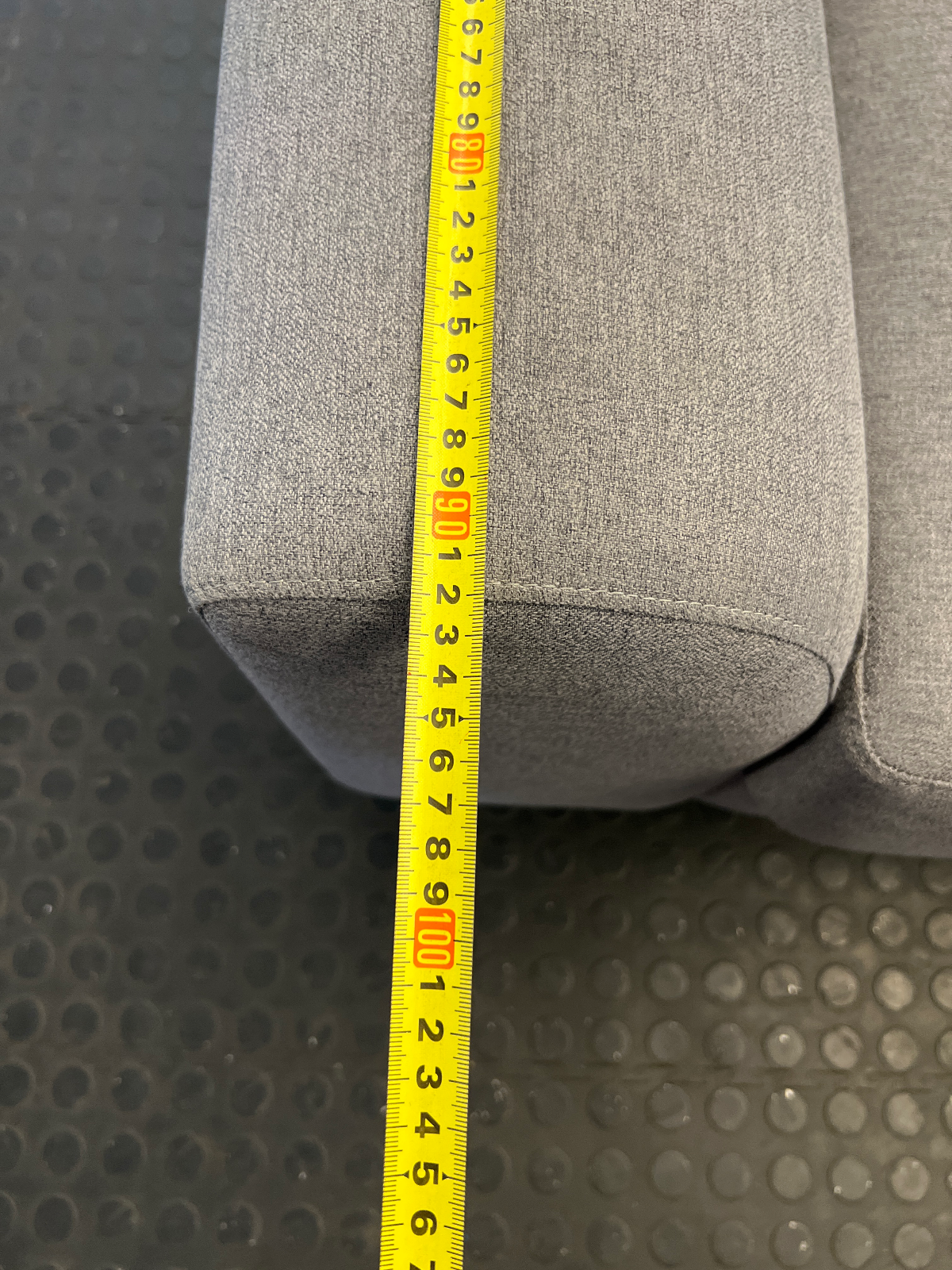 Contemporary Grey 3-Seater Fabric Couch - 2ndhandwarehouse.com