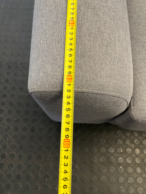 Contemporary Grey 3-Seater Fabric Couch - 2ndhandwarehouse.com