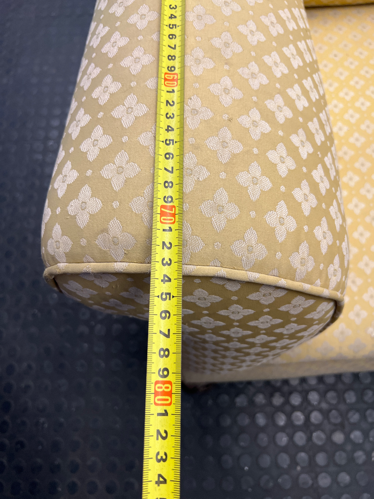 Vintage Golden Floral 2-Seater Couch - 2ndhandwarehouse.com