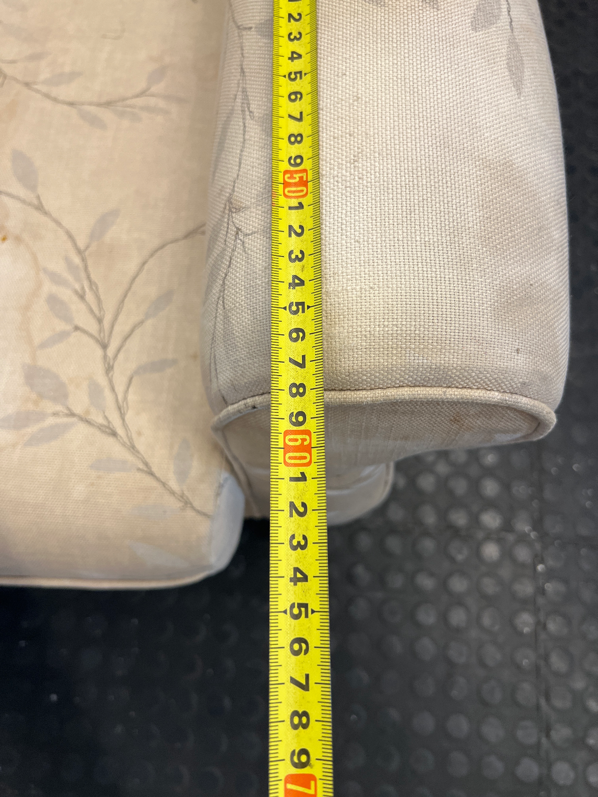 Vintage Style Fabric Wingback Chair with Leaf Pattern - 2ndhandwarehouse.com