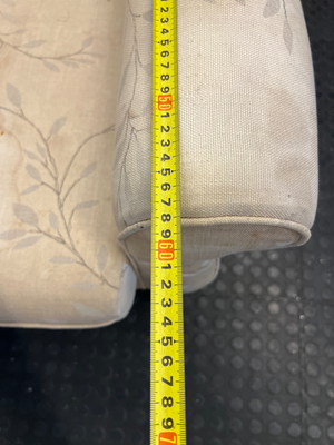 Vintage Style Fabric Wingback Chair with Leaf Pattern - 2ndhandwarehouse.com