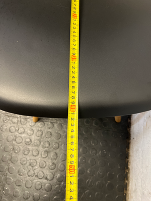 Sleek Black Mid-Century Modern Dining Chairs with Wooden Legs - 2ndhandwarehouse.com