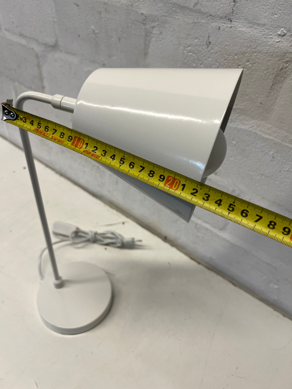 Pair of Minimalist White Metal Desk Lamps - 2ndhandwarehouse.com