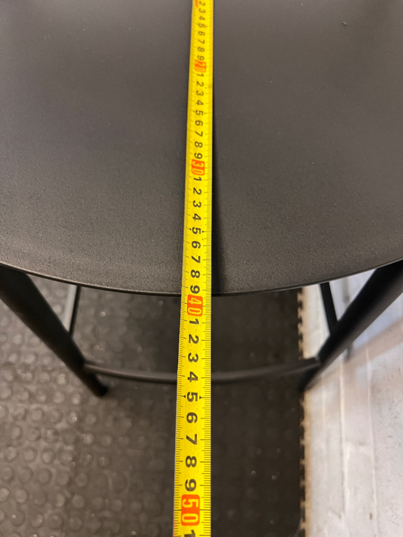 Contemporary Matte Black Bar Stools (Pair) - Like New - 2ndhandwarehouse.com