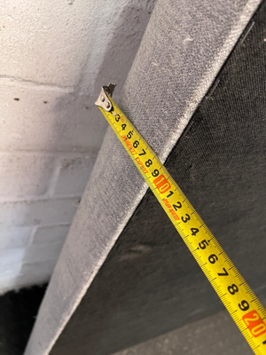 Grey Studded Double Headboard - Minor Sun Discolouration - 2ndhandwarehouse.com