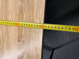 Industrial Style Side Table - Markings on Top - 2ndhandwarehouse.com