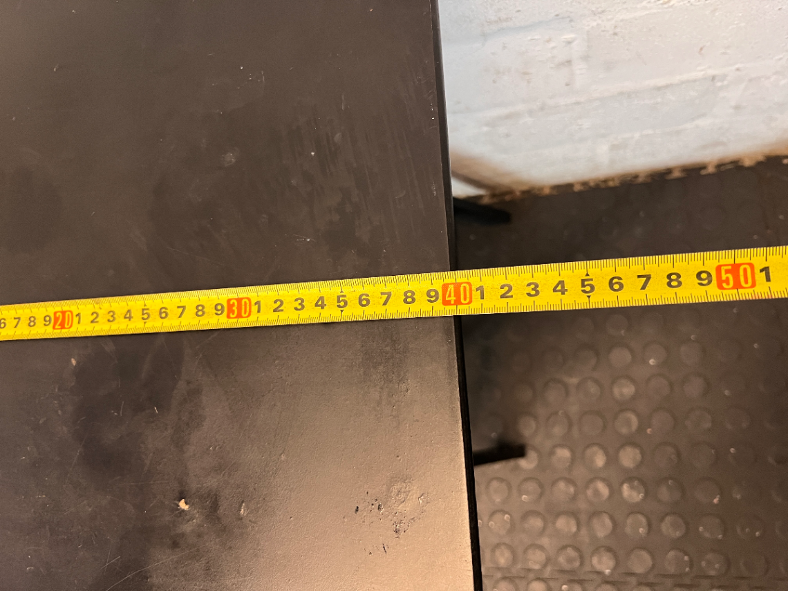 Black Folding Metal Side Table - Used Fair Condition - 2ndhandwarehouse.com