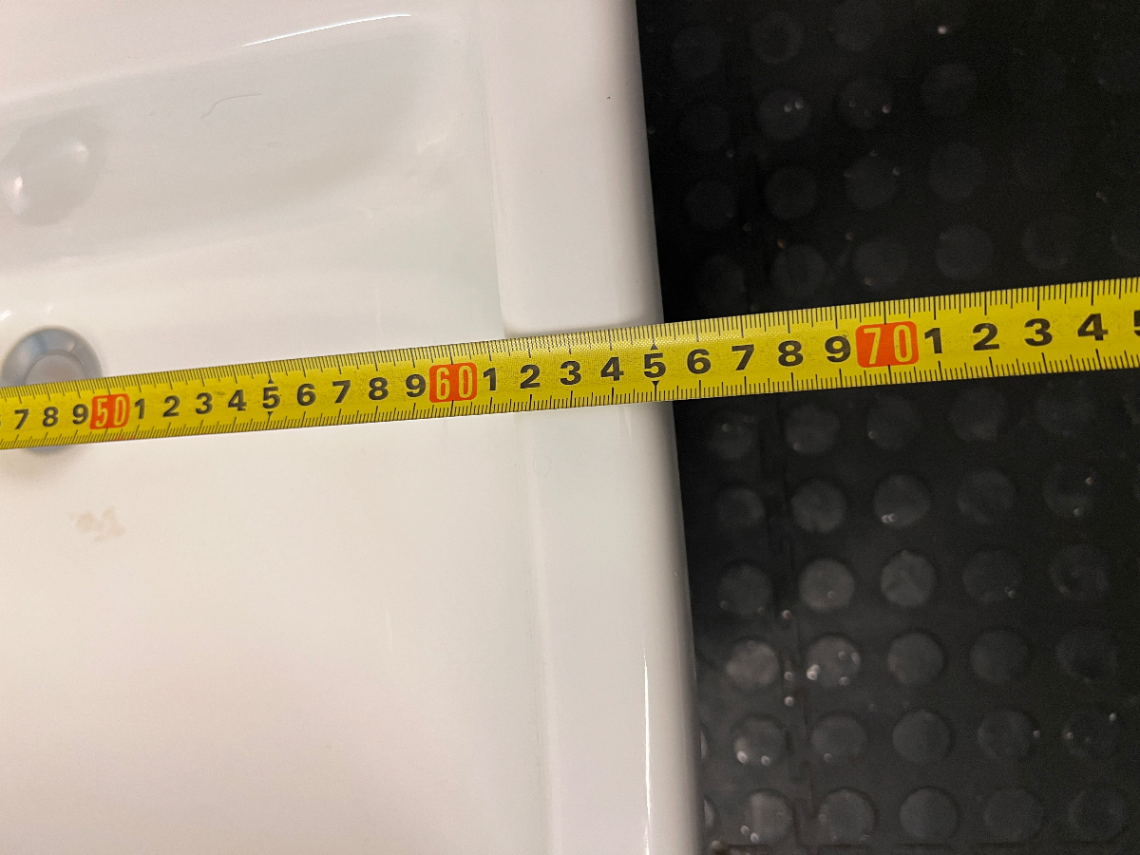 Large Ceramic Bathroom Basin - Used Fair Condition (No Tap) - 2ndhandwarehouse.com