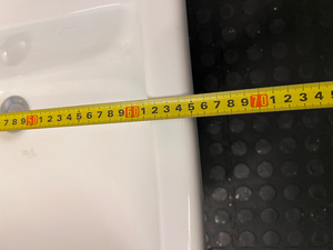 Large Ceramic Bathroom Basin - Used Fair Condition (No Tap) - 2ndhandwarehouse.com
