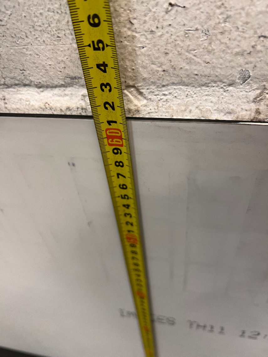 Large Frameless Rectangular Wall Mirror - Fair Condition - 2ndhandwarehouse.com