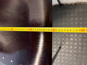 Dark Wood Veneer Dining Chair with Chrome Legs — Arm Rests Scuffed - 2ndhandwarehouse.com