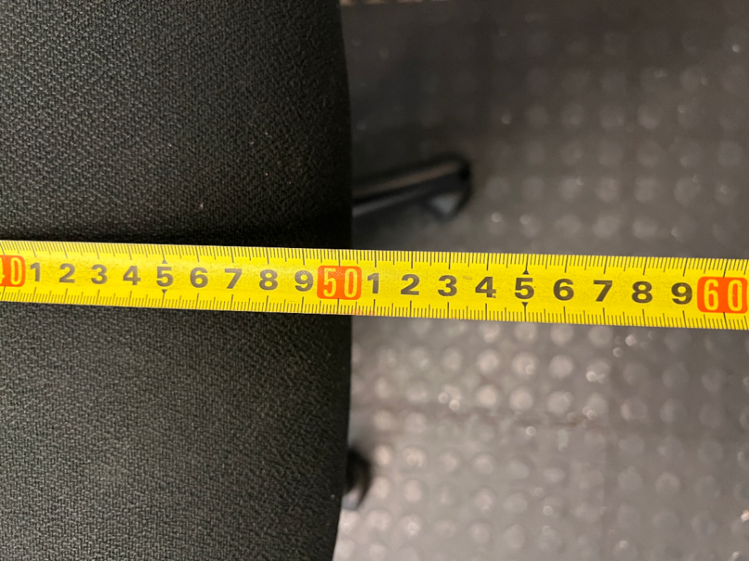 Two-Tone Green and Black Armless Swivel Office Chair — Scuffed Armrests and Well Used Condition - 2ndhandwarehouse.com