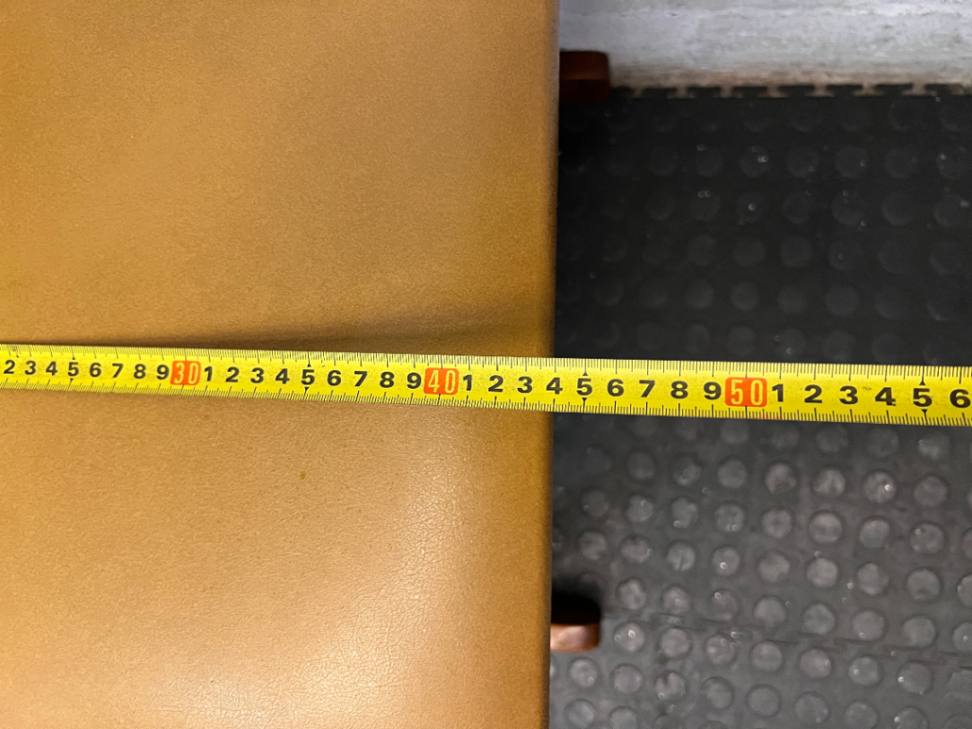 Vintage Style Wooden Dining Chair with Studded Upholstery — Seat Damaged and Needs Repair - 2ndhandwarehouse.com