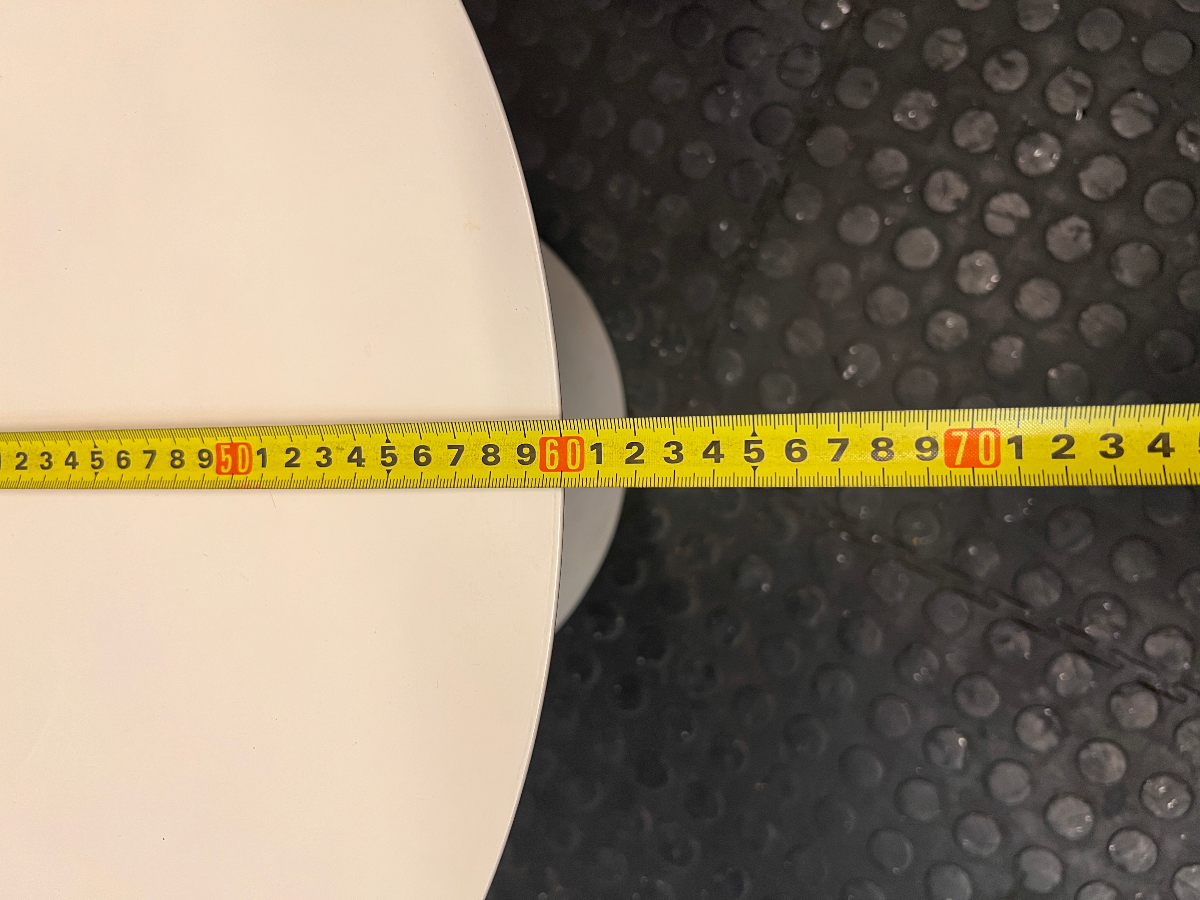 Modern Round Tapered Pedestal Coffee Table — Fair Used Condition - 2ndhandwarehouse.com