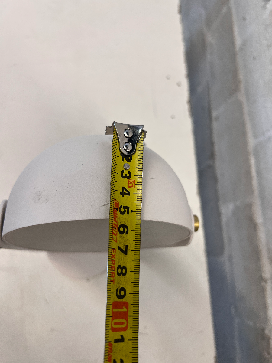 Modern White Metal Tilting Table Lamp — Good Working Order - Fair Used Condition - 2ndhandwarehouse.com